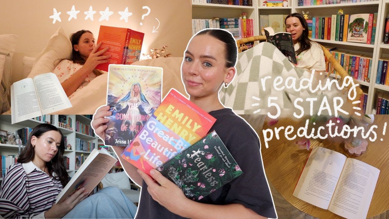 how many 5 star reads in one video? ⭐️ reading 5 star predictions! *reading vlog*