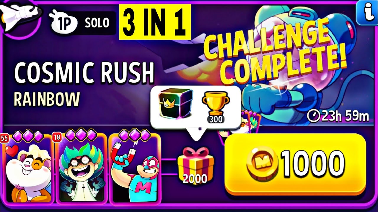 coins solo cosmic rush rainbow blow em up | 3 IN 1 | match masters | rainbow blow em up solo