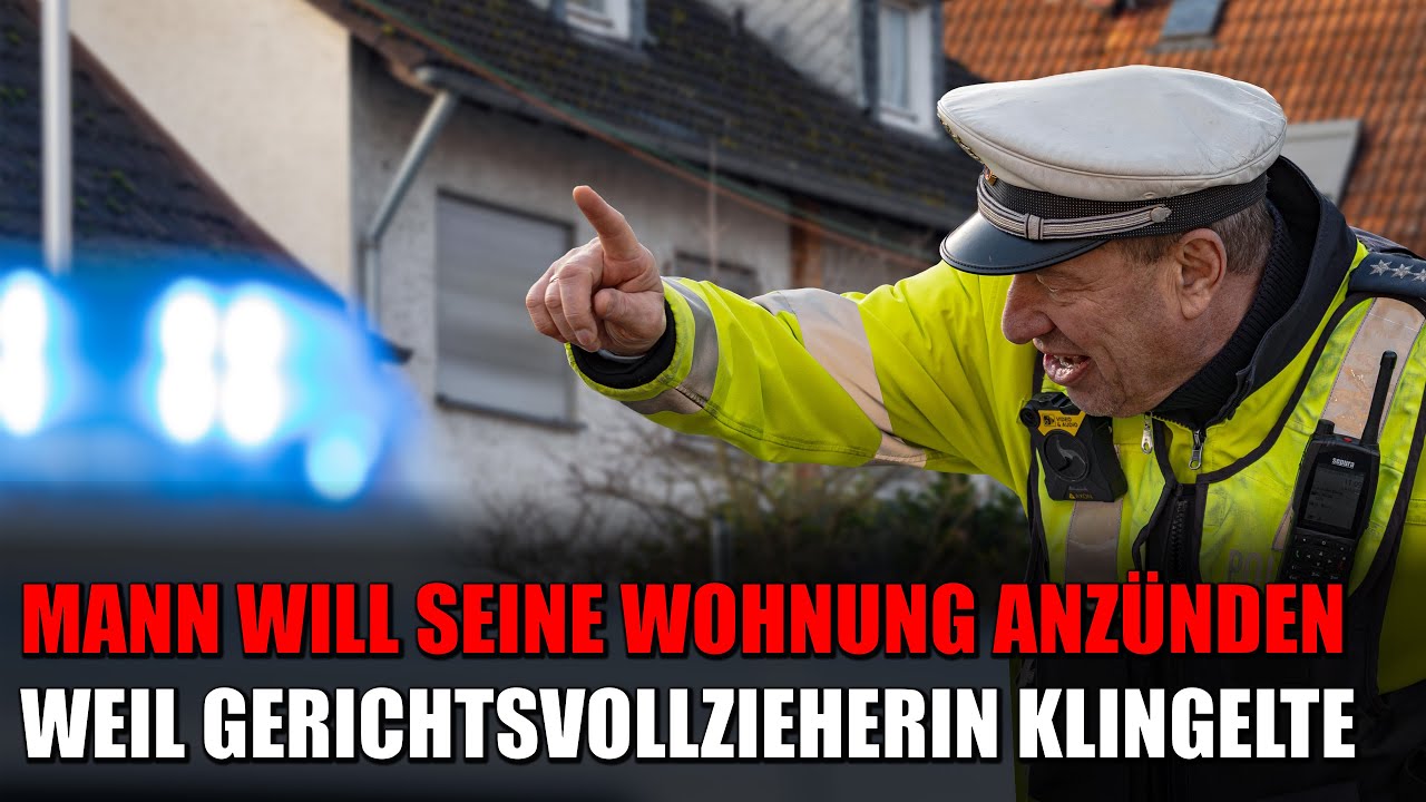 Mann dreht durch und will eigene Wohnung anz&uuml;nden, weil Gerichtsvollzieherin klingelte | 18.12.2025