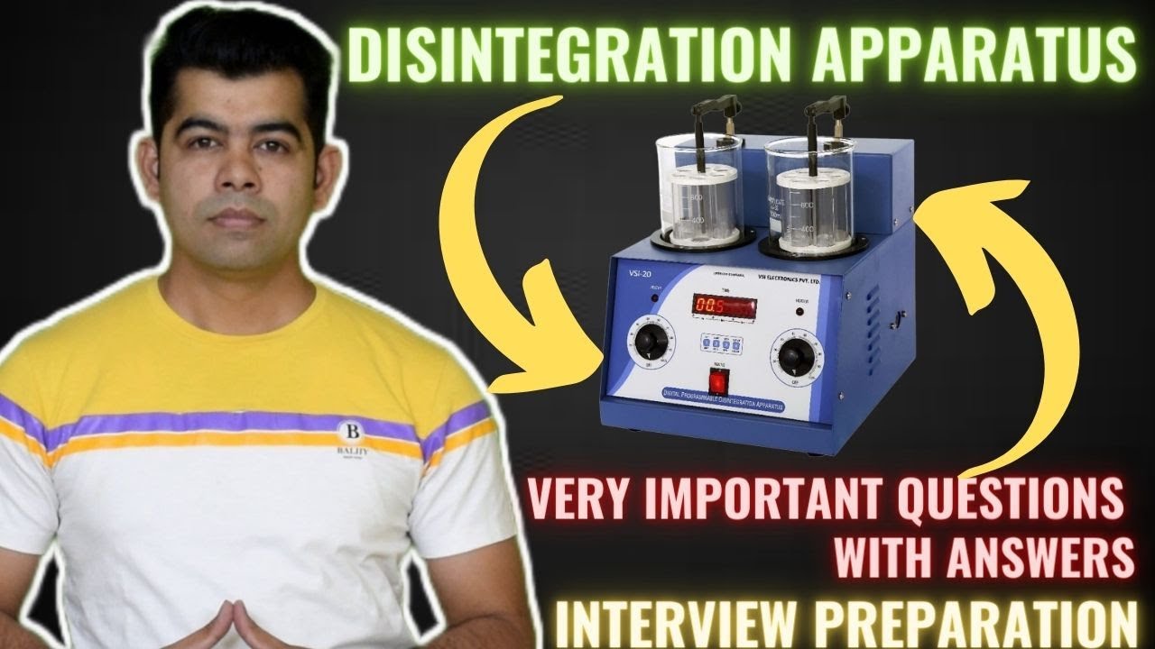 DISINTEGRATION APPARATUS I IMP QUESTIONS WITH ANSWER I HINDI