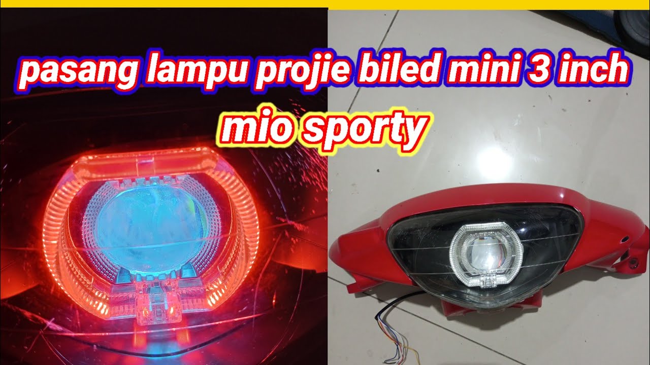 pasang lampu projie biled di mio sporty