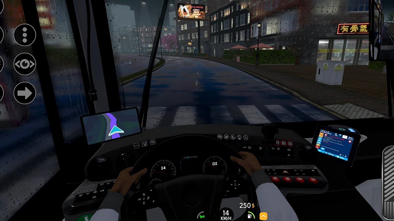 Bus Simulator Evo Mobile Gameplay | Rainy night drive