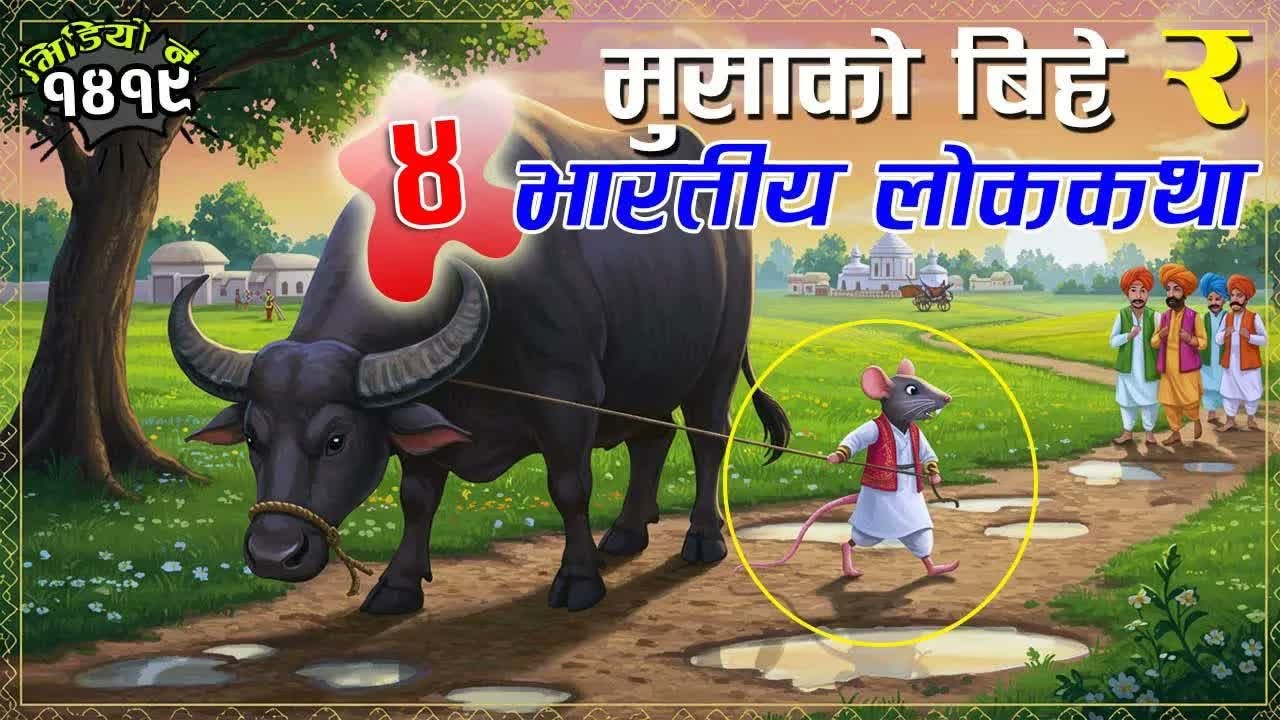 ५०० बर्ष पुराना भारतीय लोककथा  । बाघसँग बिहे गर्ने ब्राह्मण कन्या। जादुको ढोल Indian Folk Tales.