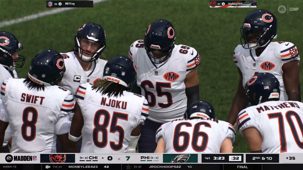 eagles vs bears (tray)
