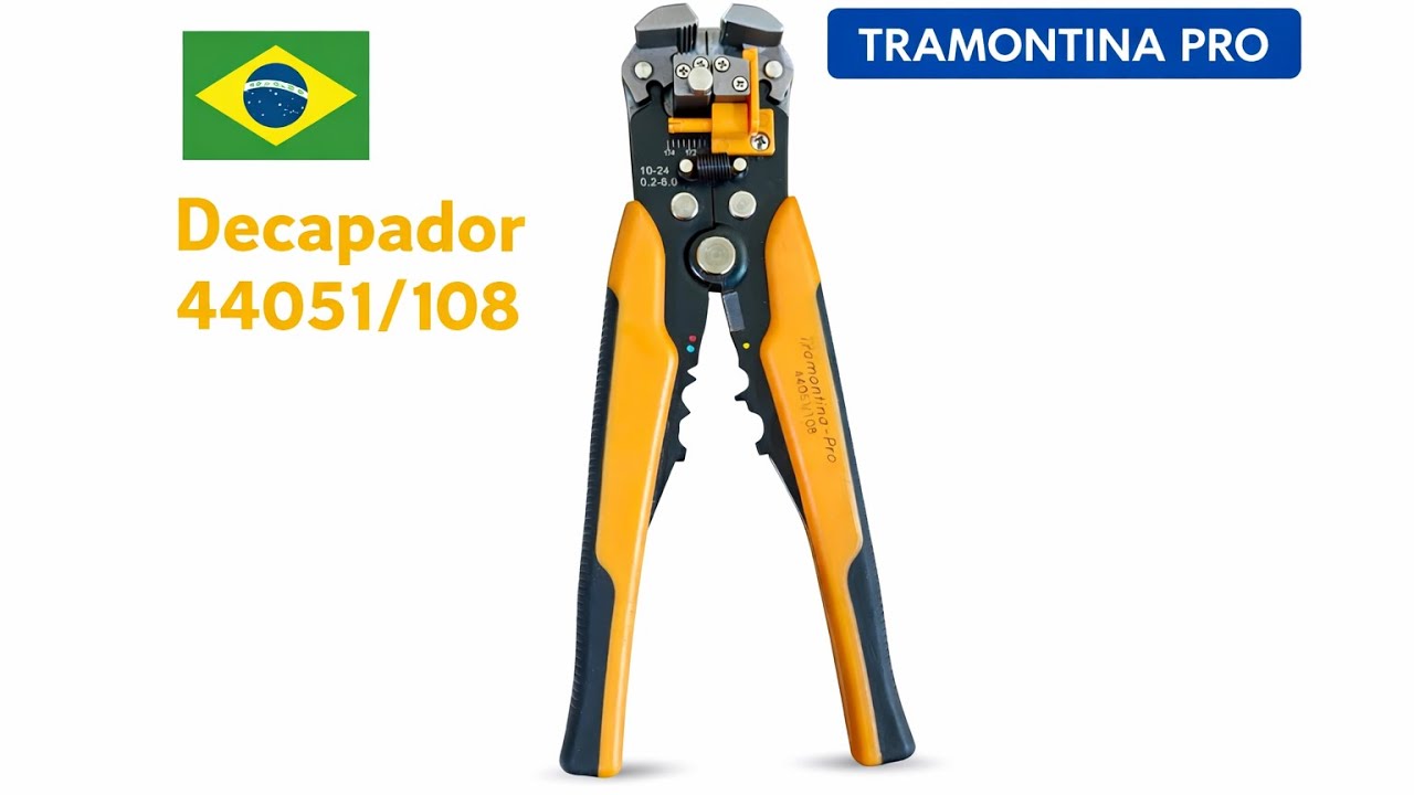 PROFISSIONAL! Review Alicate Decapador Crimpador TRAMONTINA PRO 44051/108 2012