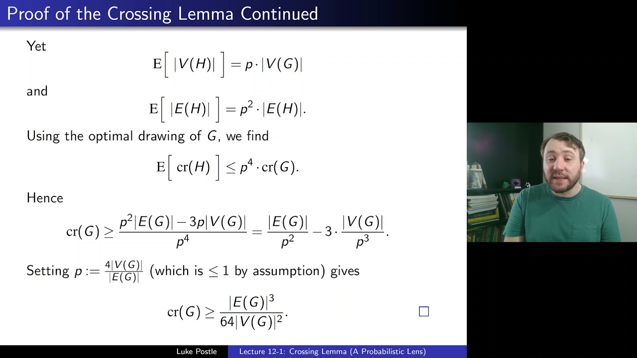 Probabilistic Methods 12-1: Crossing Lemma