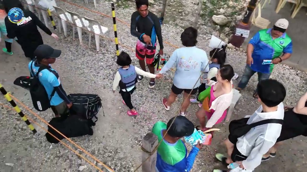 Departure area to reception - briefing - life vest -boarding - watching and snorkeling.