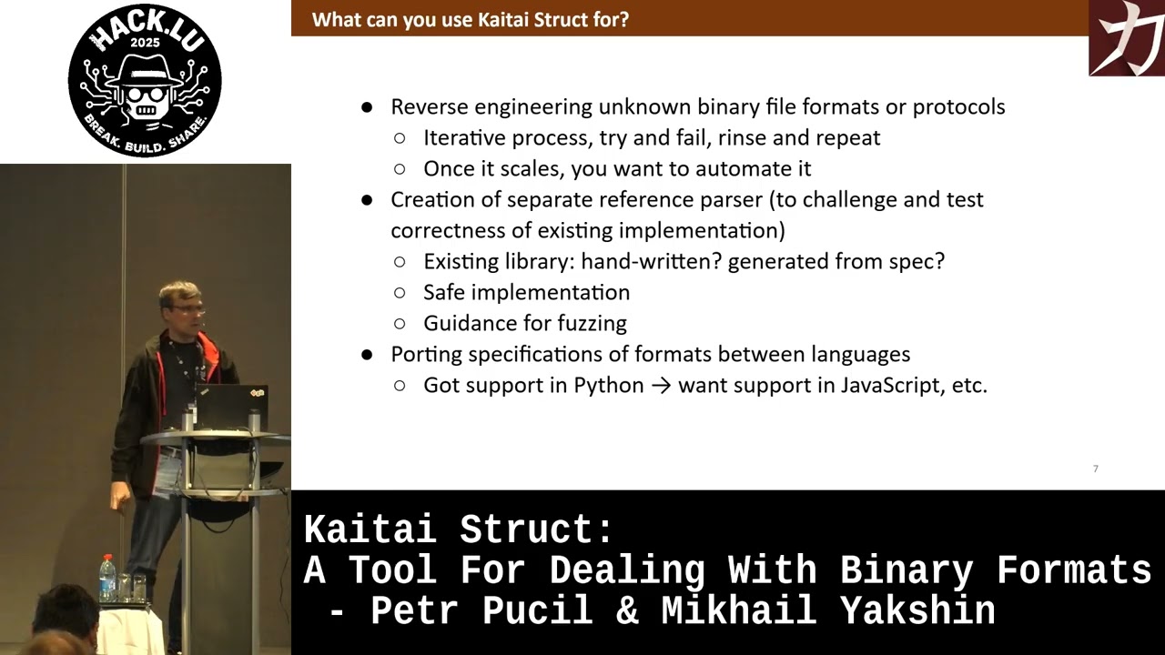 Kaitai Struct: A Tool For Dealing With Binary Formats - Petr Pucil & Mikhail Yakshin