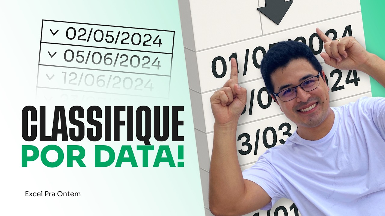 Como ordenar datas no Excel (diferentes meses e anos)