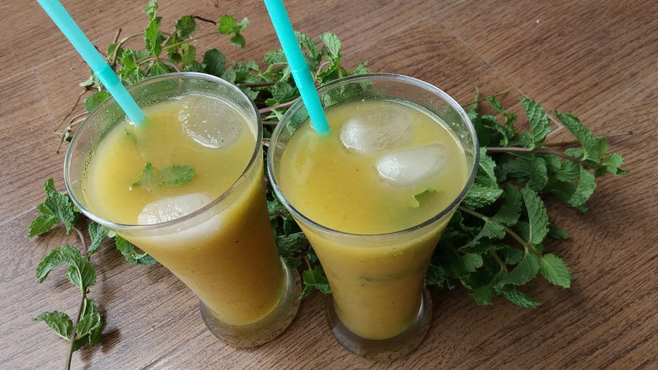 इस बार गुड़ के साथ बनाएं आम पन्ना  Healthy Aam Panna Video in Hindi - Summer Drink - Khatri's Kitchen