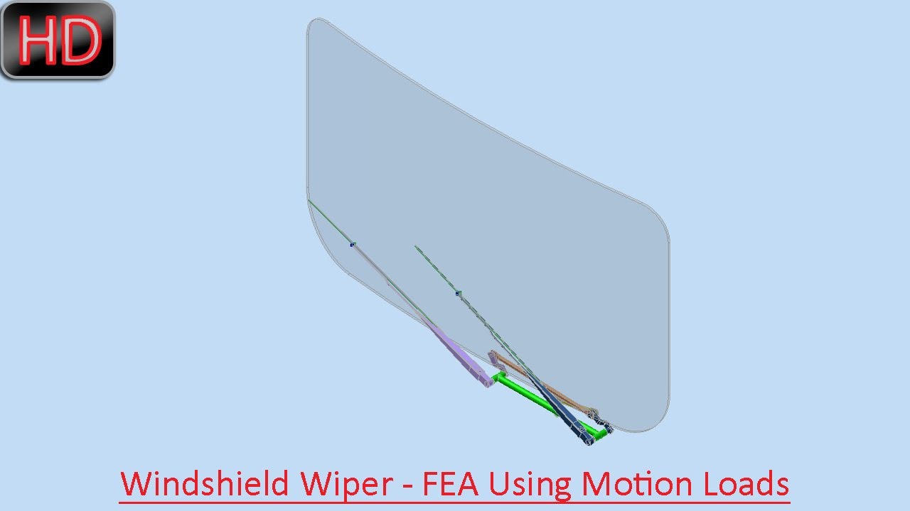 Windshield Wiper - FEA Using Motion Loads (Autodesk Inventor Video Tutorial)
