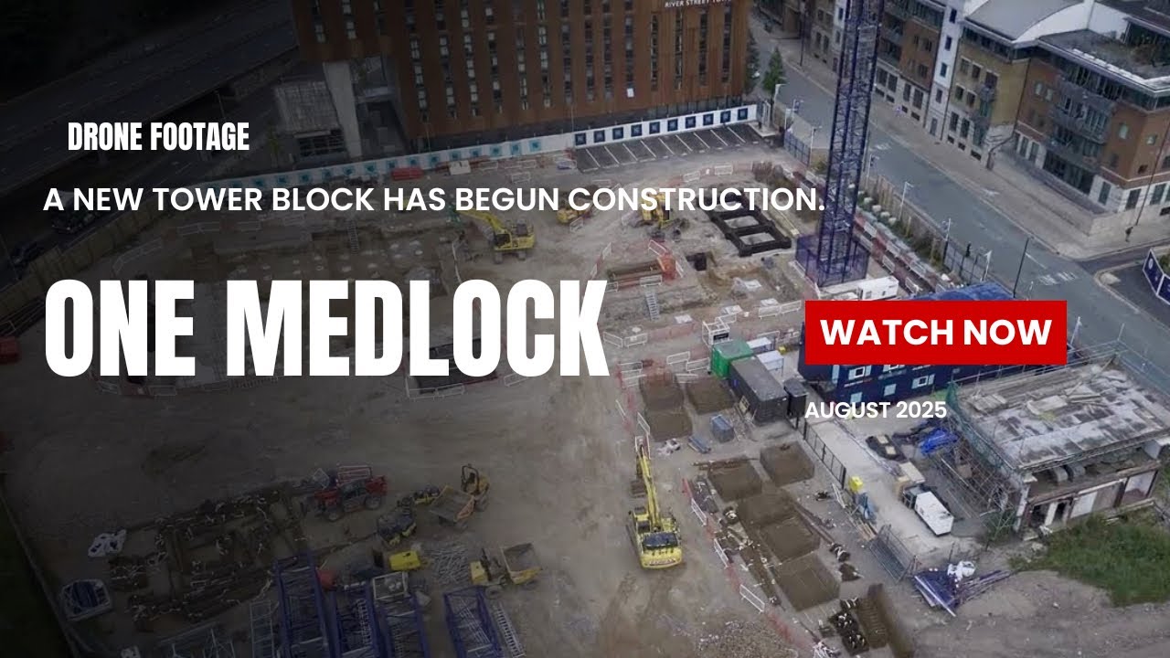 Manchester 2025 Skyline Transformation | One Medlock Street 37-Storey Tower (Drone Video)