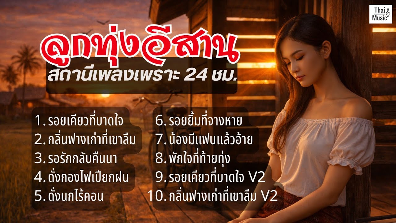 รวมเพลงลูกทุ่งอีสานซึ้งๆ ฟังยาวๆ คนฮัก คนรอ คนคิดฮอด - ลูกทุ่งอินดี้