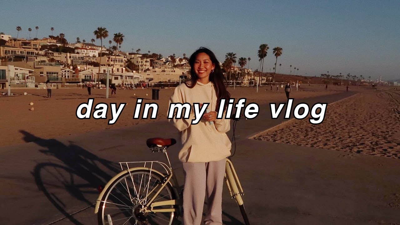 DAY IN MY LIFE | SPRING TRY ON HAUL, WHAT I EAT, SUNSET BIKE RIDE, SELF CARE ROUTINE