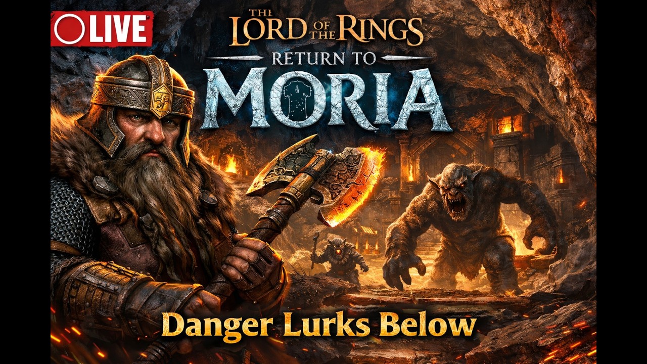 LIVE 🔴 Exploring the Mines of Moria! | LOTR Return to Moria Gameplay ((MS))