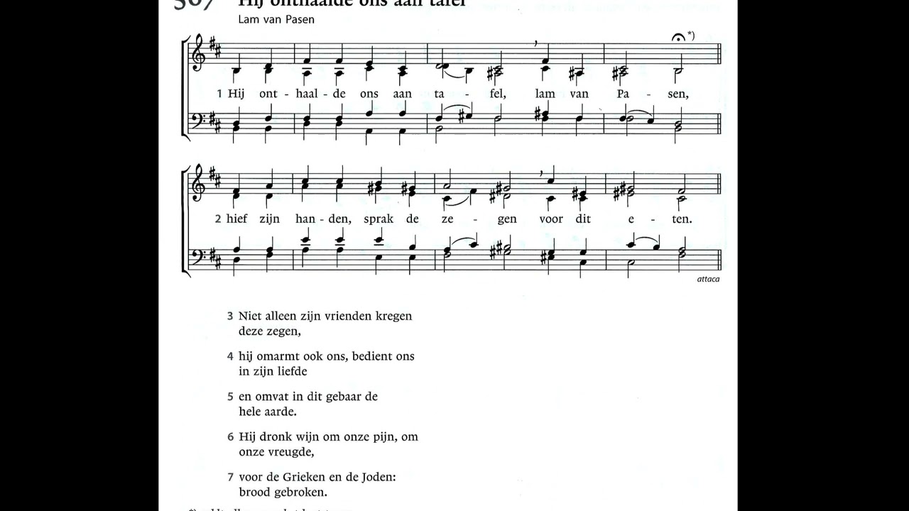 2023-03-31 - Lied 567: Hij onthaalde ons aan tafel, lam van Pasen