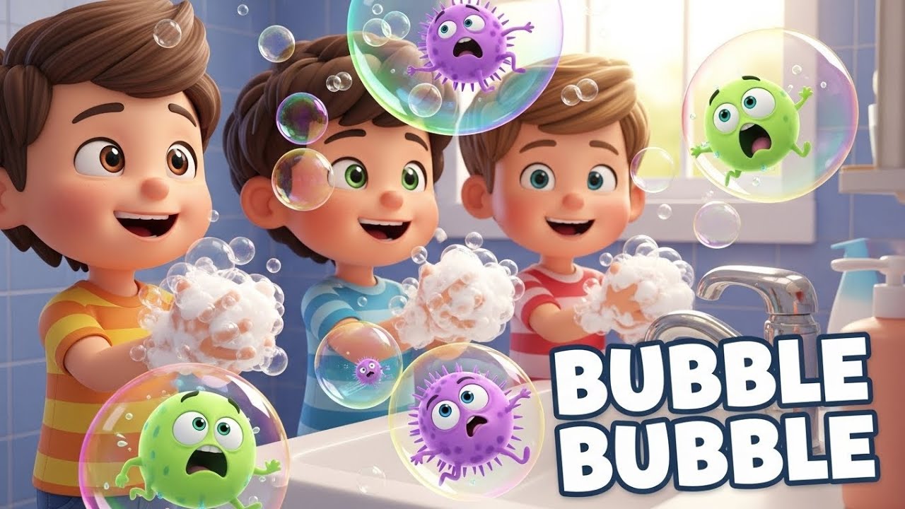 Bubble, Bubble, Wash Your Hands! | Fun Kids Handwashing Song 🎵