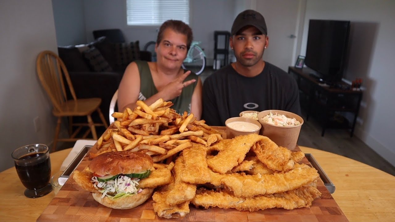 FISH & CHIPS MUKBANG WITH MOM