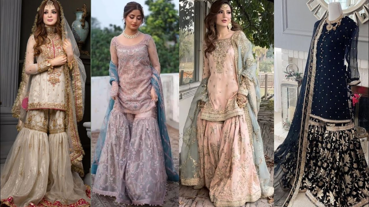 New stylish sharara & gharara designs | Wedding fancy sharara gharara dresses 2025