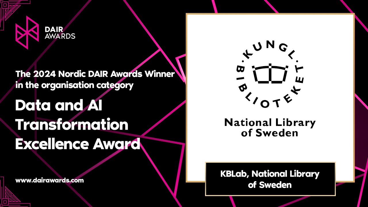 Data and AI Transformation Excellence Award - DAIR Awards 2024