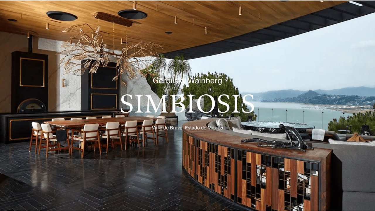 Simbiosis: Cascadas Emergen desde esta Enorme Casa en Valle de Bravo