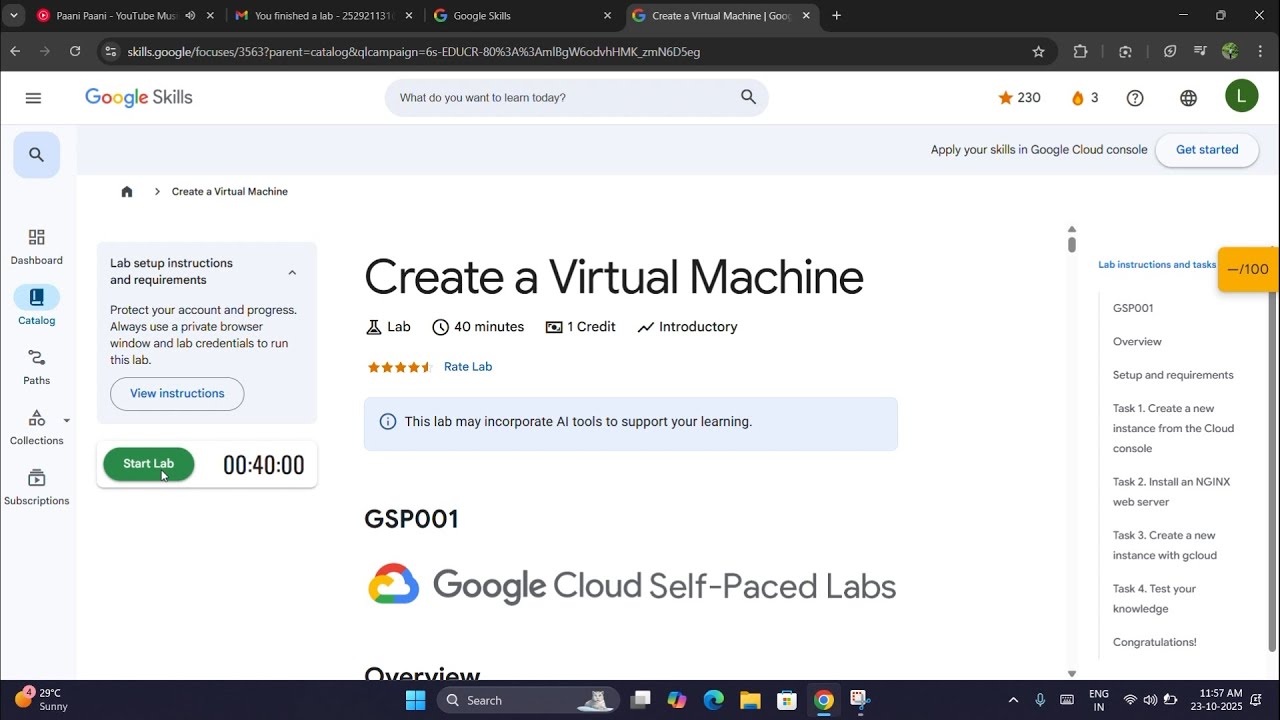 Google Cloud Skills Boost: Create a Virtual Machine (GSP001) Lab Walkthrough