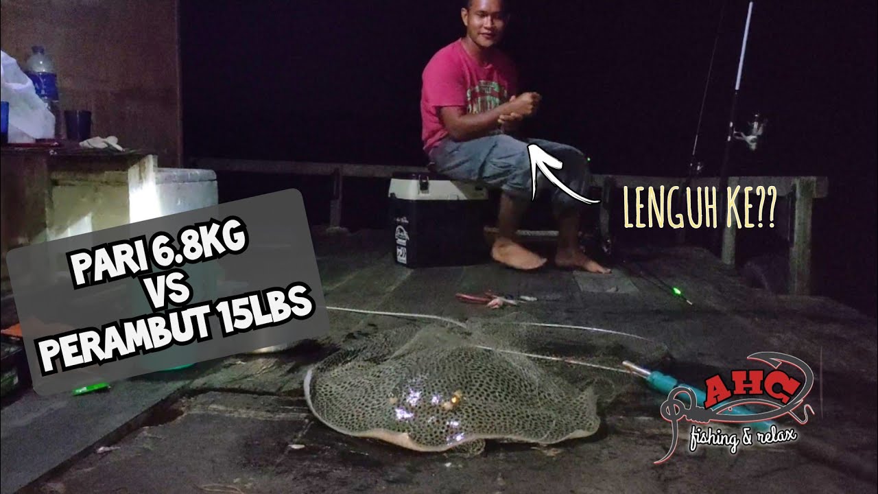 PARAH!!!! Setup halus dihenjut sang PARI 6.8kg | Mancing rakit pasir gogok #AHc