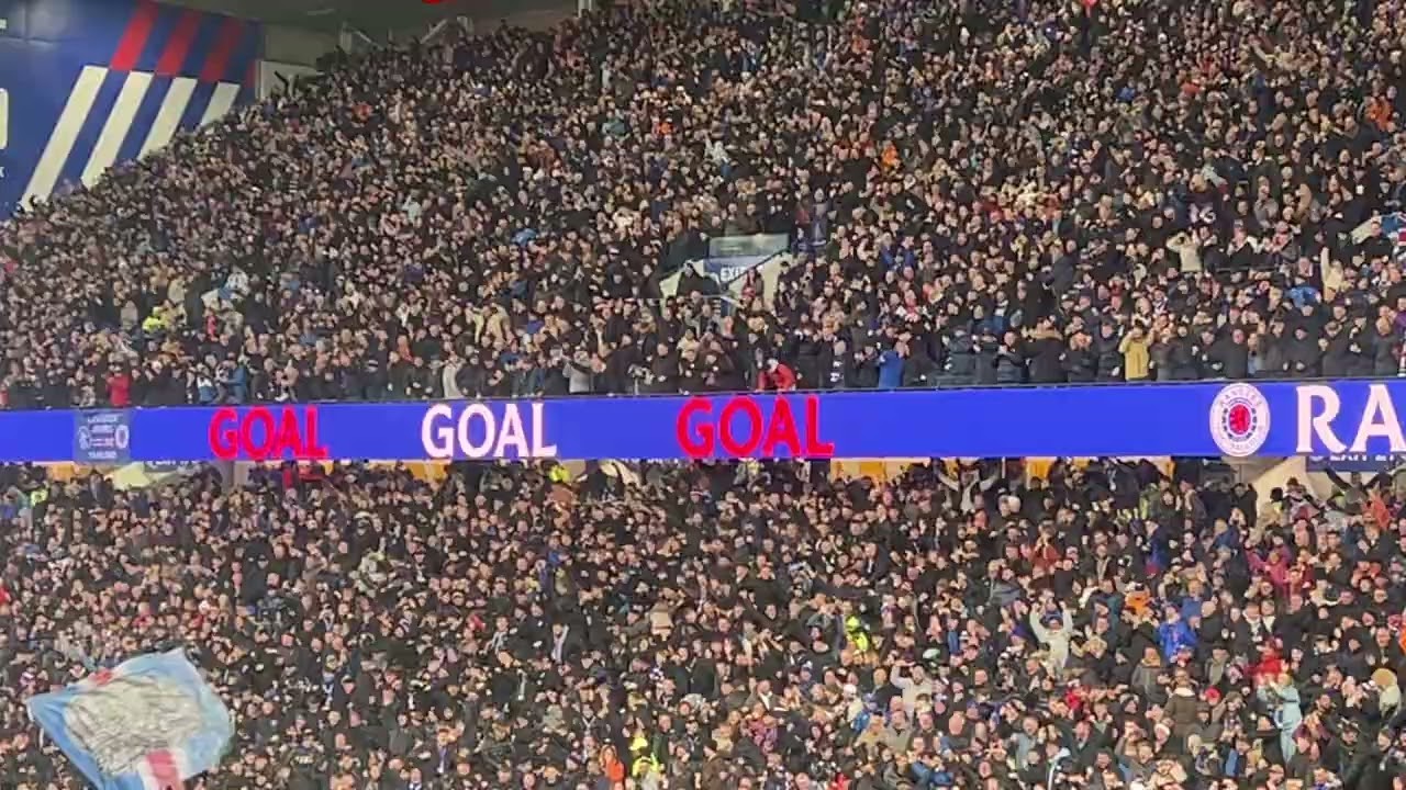 WATCH: Ibrox ERUPTS as Rangers hit four past Hearts 