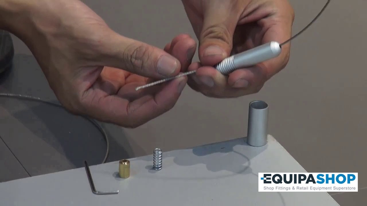 Ceiling to floor cable display system