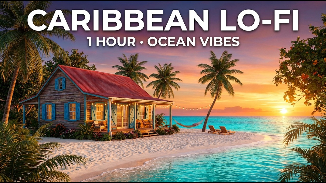 🌴 Caribbean Lo-Fi Relaxation | 1 Hour Ocean Vibes for Sleep & Chill [No Copyright]