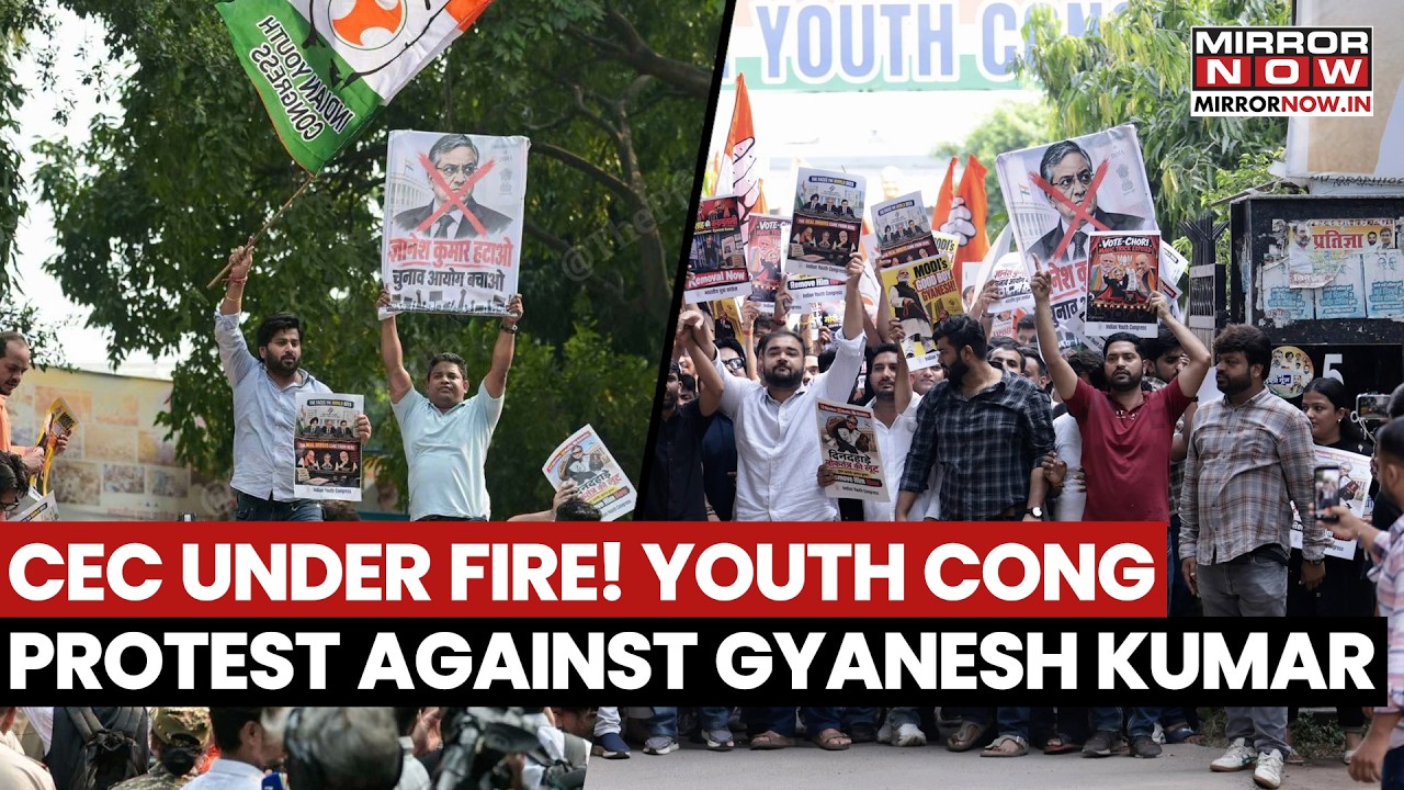 CEC UNDER FIRE! Youth Congress Protests Outside EC HQ Demanding Gyanesh Kumar's Resignation | Watch