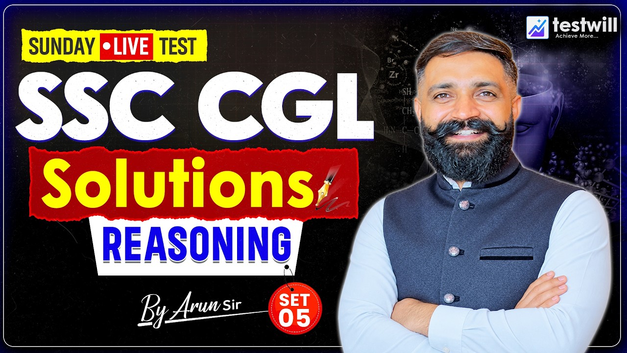 SSC CGL 2026 | SSC CGL Reasoning Mock Test Full Analysis | SSC CLG Reasoning by Arun sir