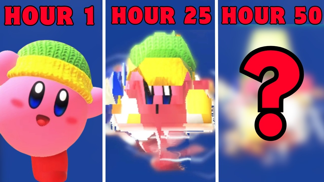 Падение 50 часов подряд в Kirby & The Forgotten Land — вызов