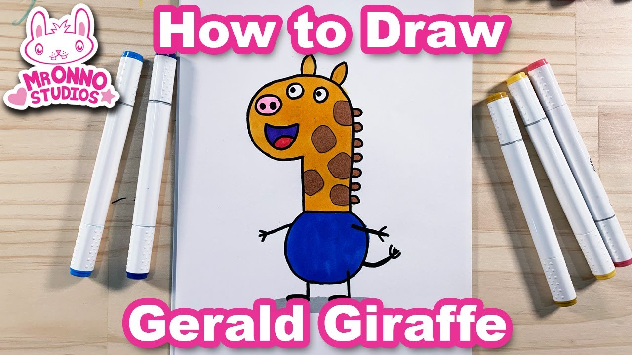 How to Draw Gerald Giraffe | Peppa Pig's Friend