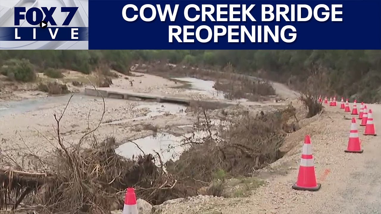 LIVE: Cow Creek Bridge reopening ceremony in Marble Falls | FOX 7 Austin