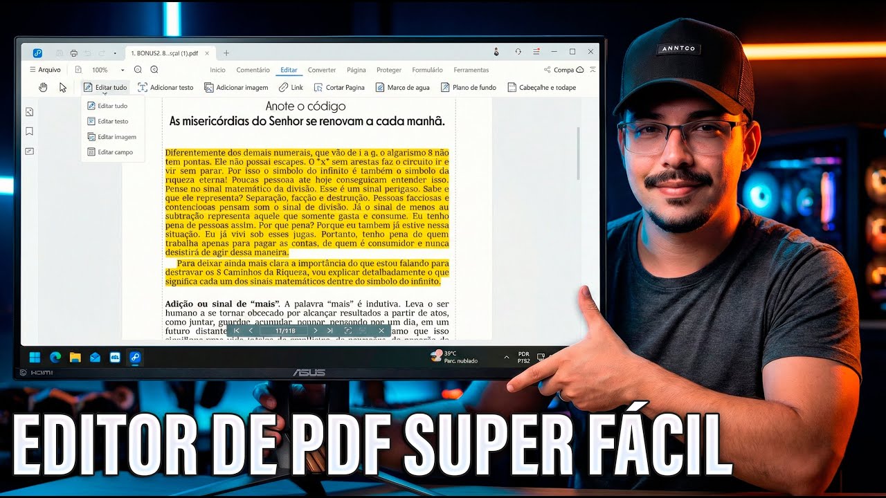 Como editar arquivo PDF sem adobe | Edite Qualquer PDF Grátis
