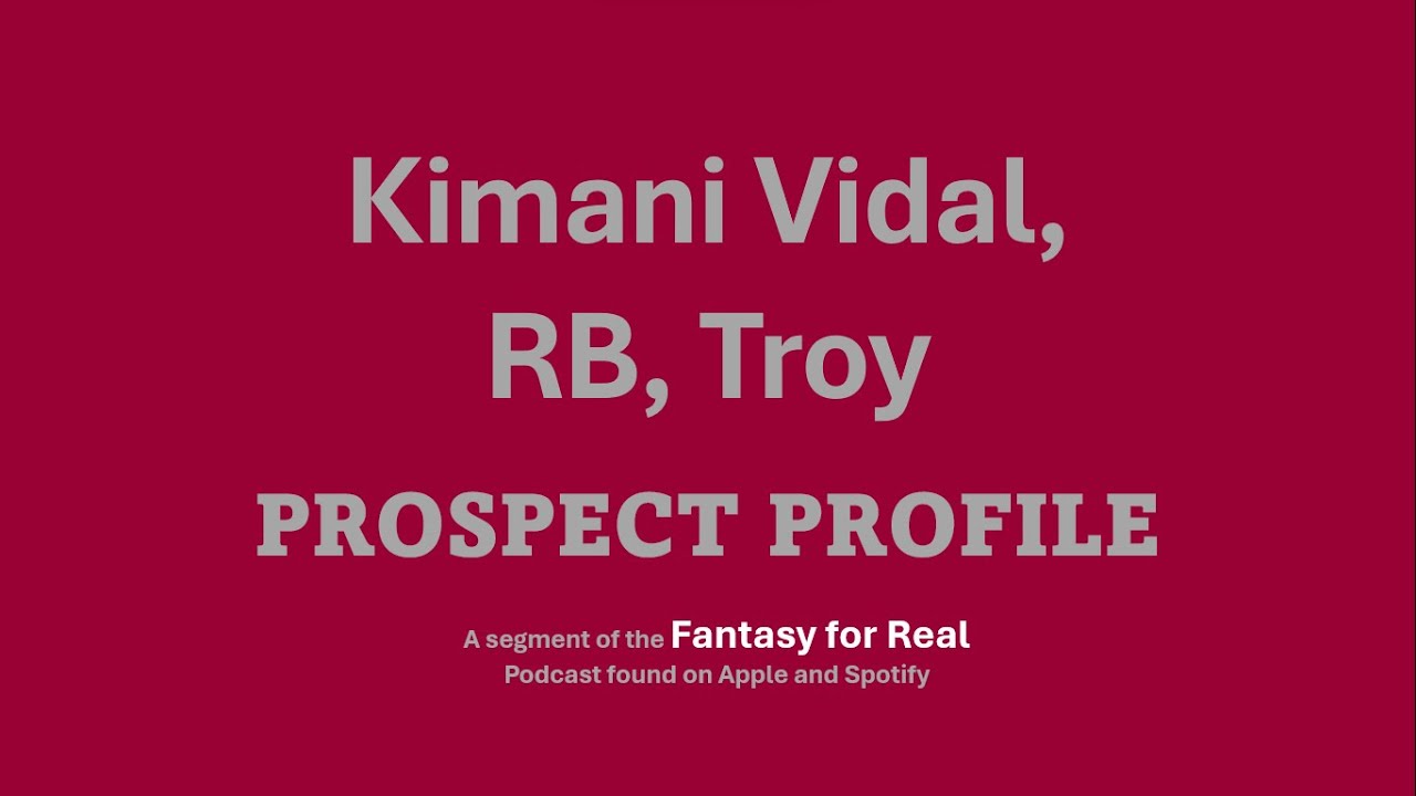 The Most Productive Rookie RB: Is Kimani Vidal a Sleeper?