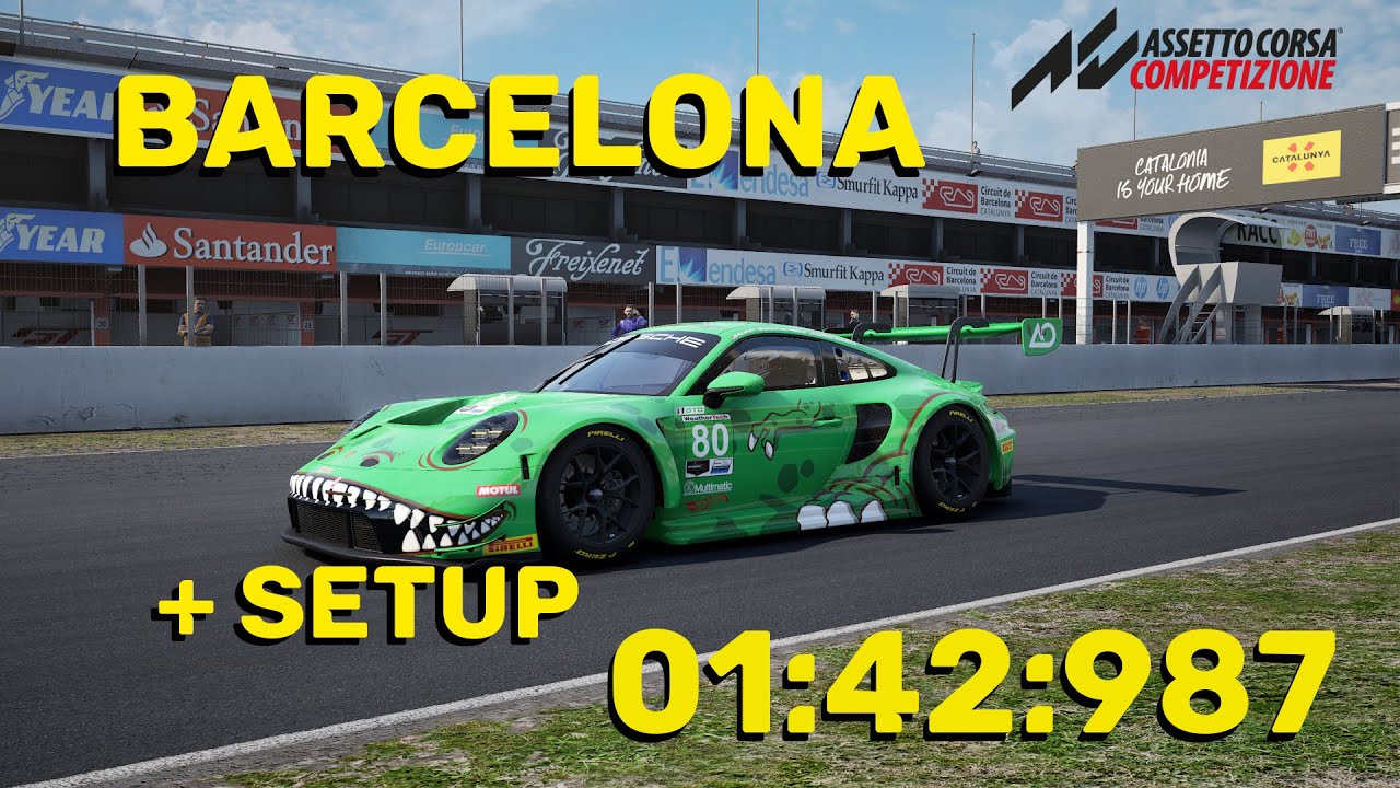 ACC Hotlap Porsche 992 GT3 R @ Barcelona - 1:42:987 W/ Free Setup