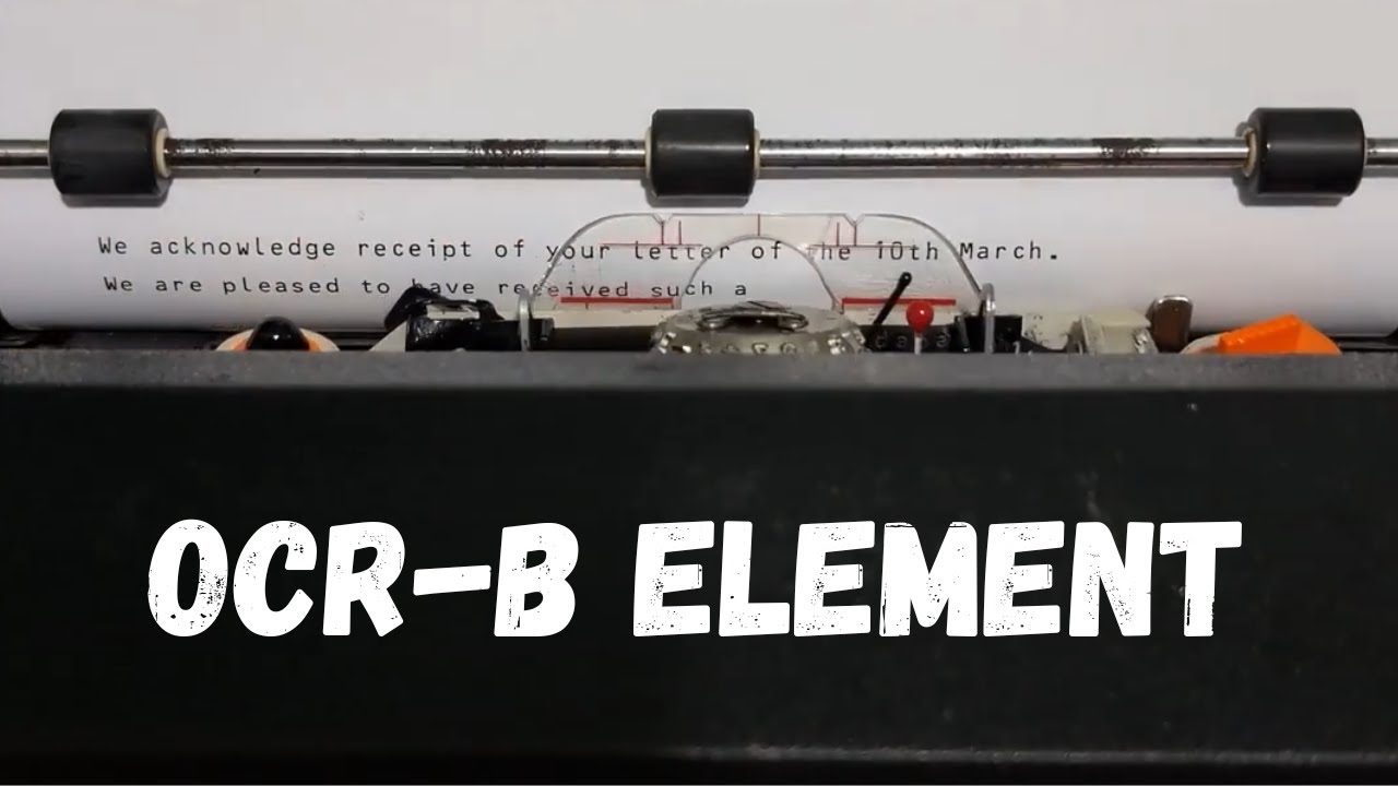 IBM Selectric II Typewriter: See the OCR-B Element in Action!
