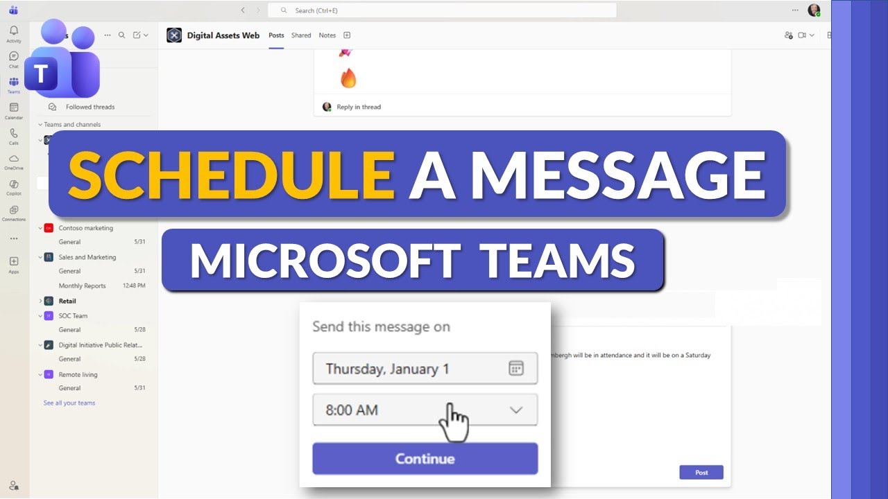Как запланировать отправку сообщения в Microsoft Teams &mdash; в канале или чате