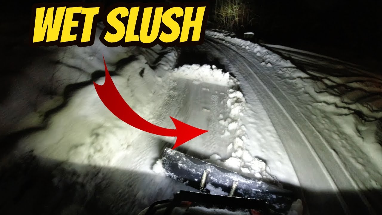 CFORCE 600 ATV SNOW PLOWING  WET SLUSH (POV) ❄️❄️❄️