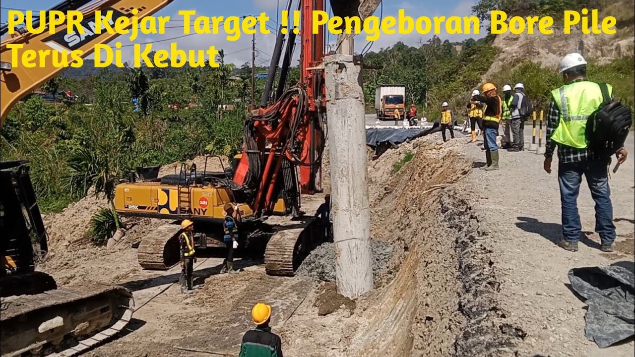 Batu Jomba Terbaru ll PUPR Kejar Target Pengeboran Di Sisi Jurang Bahu Jalan Di Kebut