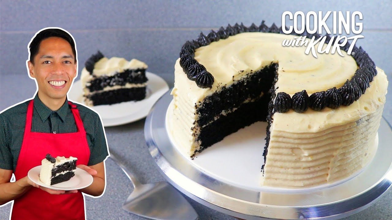 Mary Grace Black Velvet Cake - with Browned Butter Maple Cream Cheese Frosting | Cooking with Kurt