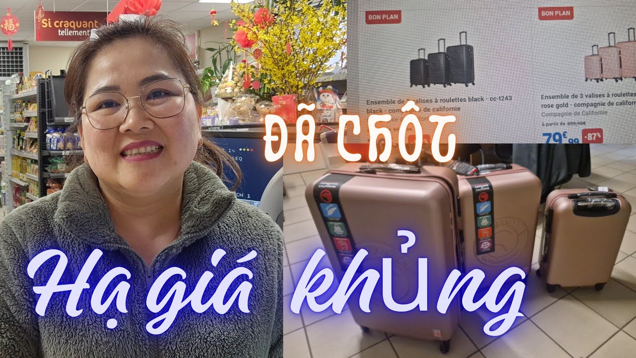 Siêu thị mini ở Pháp/ Valise hạ giá  khủng Mua nhanh kẻo hết/chuẩn bị hè về Việt Nam thăm gia đình !