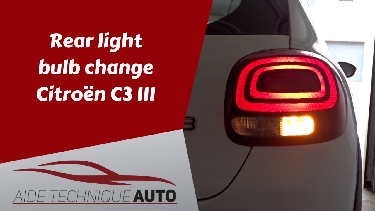Rear light bulb change Citroën C3 III - DIY car service tutorial