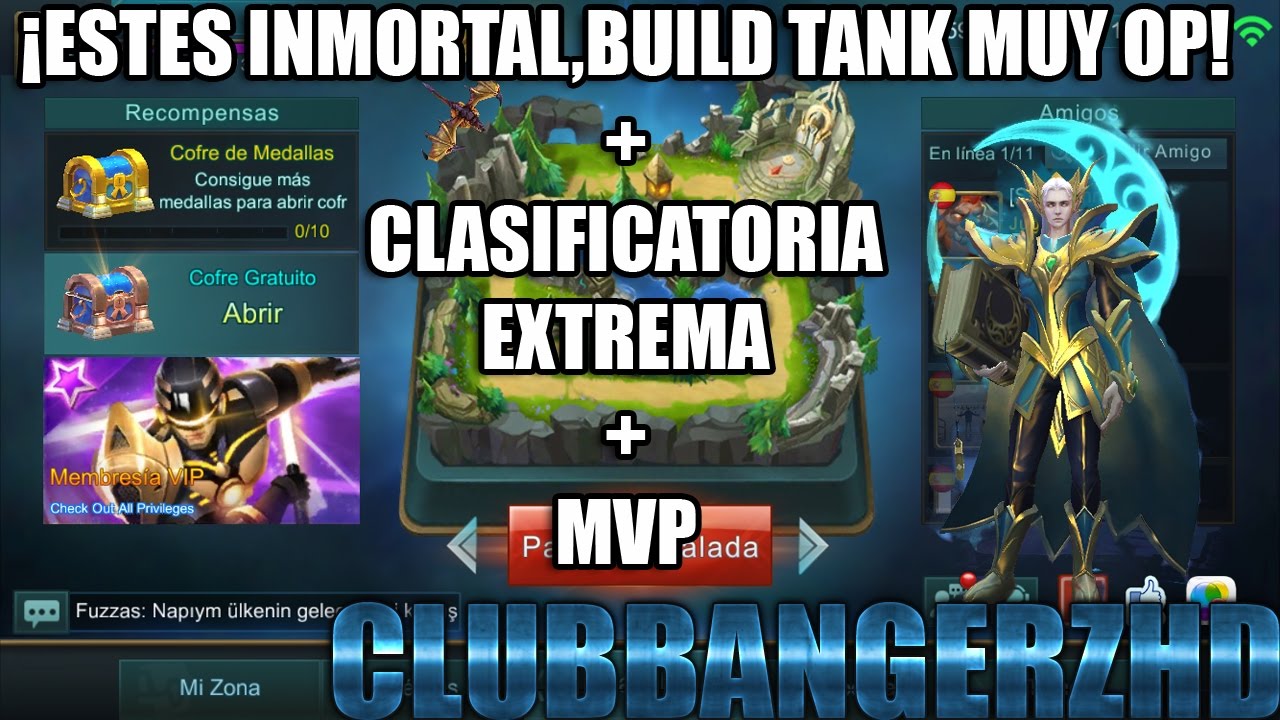 Mobile Legends | ¡ESTES INMORTAL,BUILD TANK MUY OP + CLASIFICATORIA EXTREMA! | Gameplay español