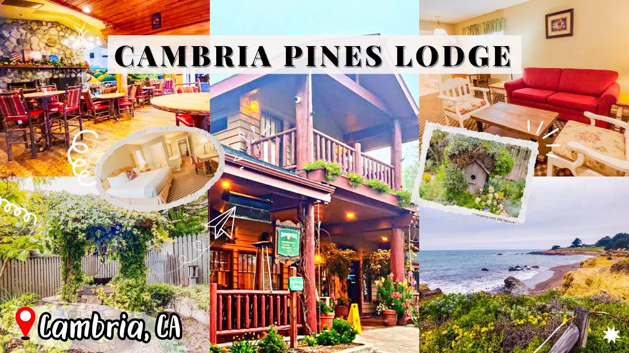 Cambria Pines Lodge/large suite tour, gardens, path to Cambria village