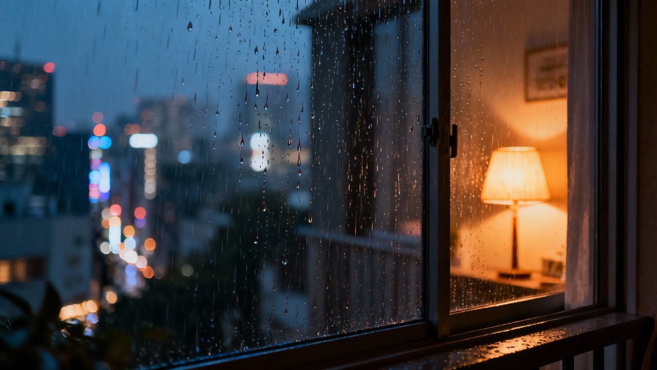 Light Rain in Tokyo at Night ⛈️ Relaxing City Ambiance for Sleeping & Study (BTSND ASMR)