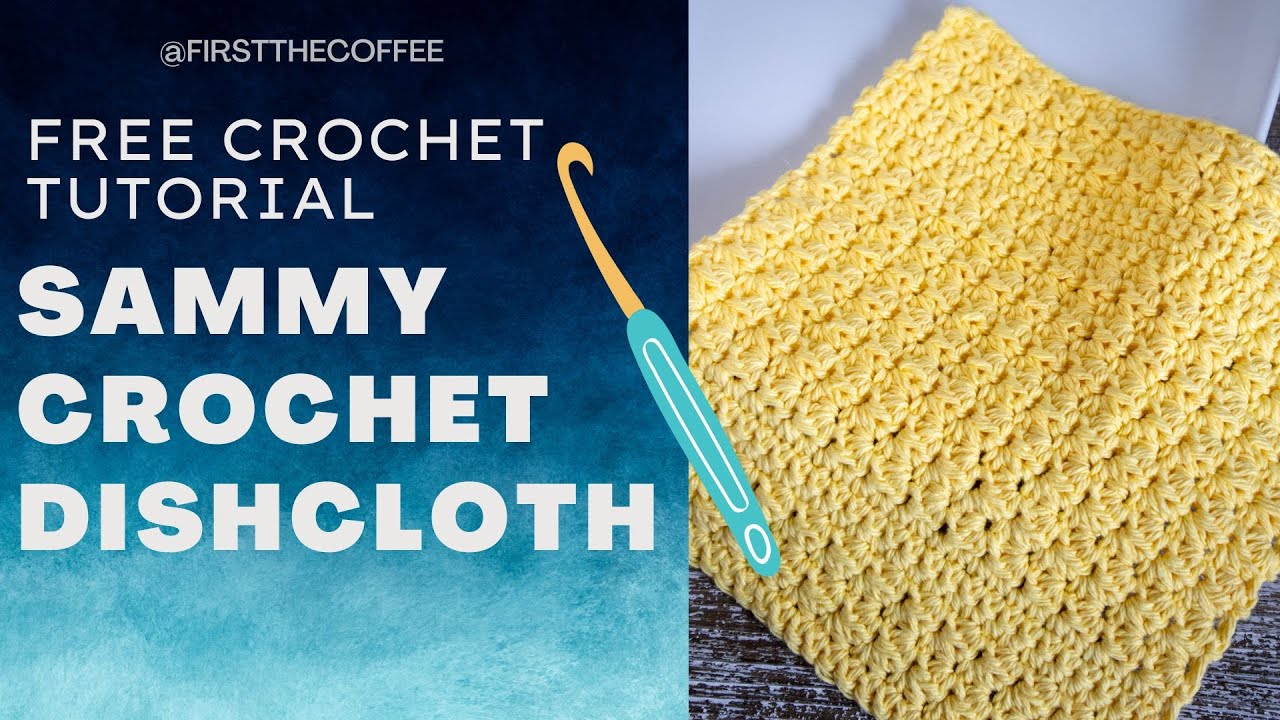 Easy sc+hdc Crochet Dishcloth Pattern