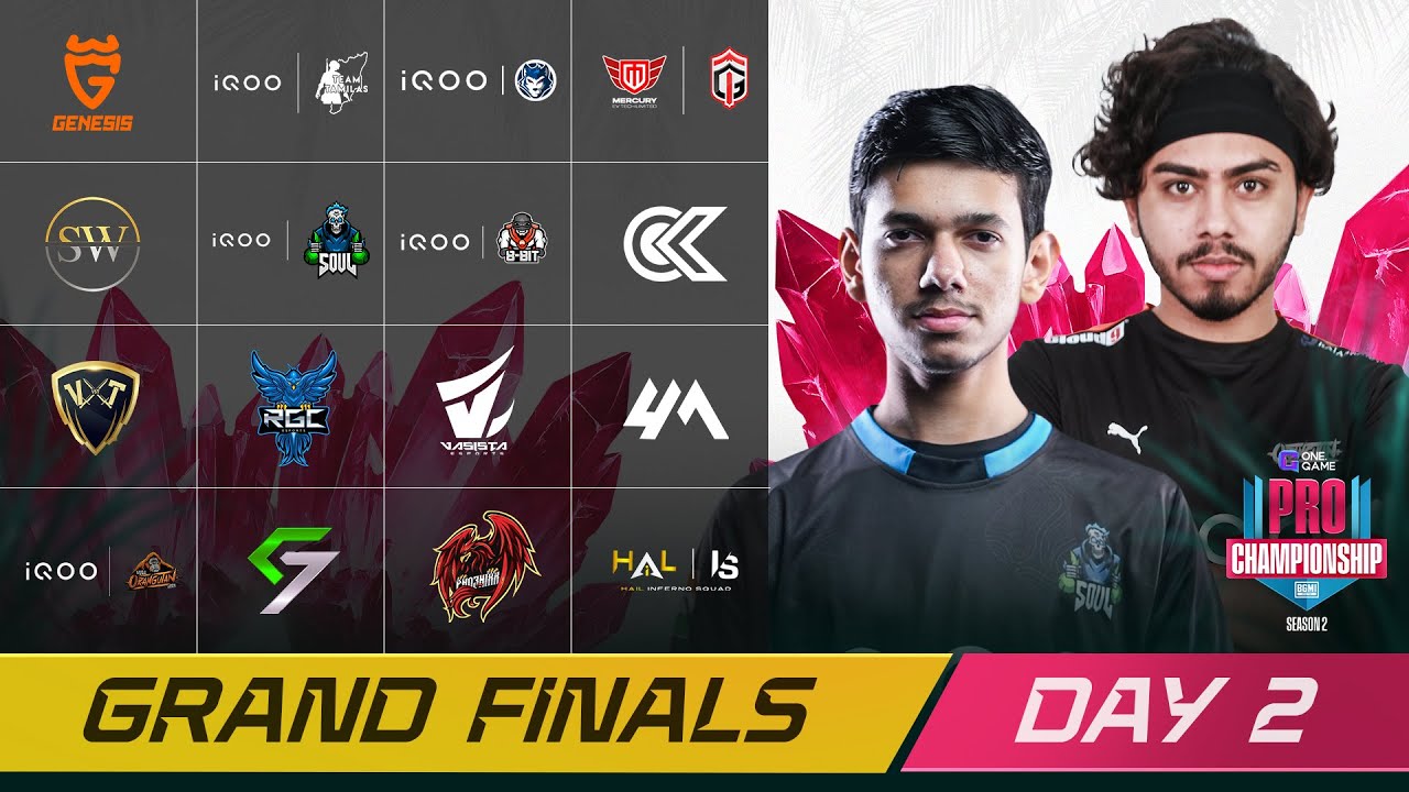 ONEGAME PRO CHAMPIONSHIP S2 | GRAND FINALS | DAY 2 | BGMI | #iqoosoul #iqooog #vxt #iqoo8bit